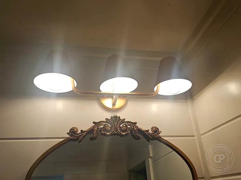 Three-Light Bath Vanity Fixture