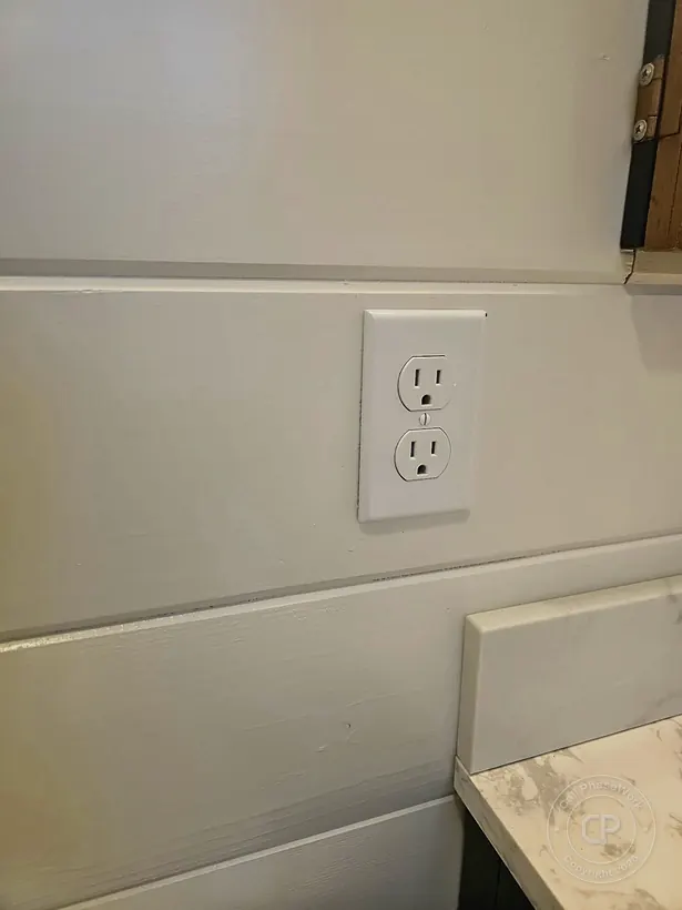 Receptacle on Shiplap Wall