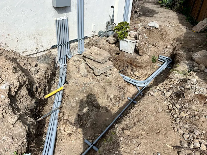 Underground PVC Conduit Run
